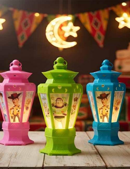 فانوس رمضان للأطفال صوت وضوء | فانوس ملون بيغني بشخصيات كرتونية محببة