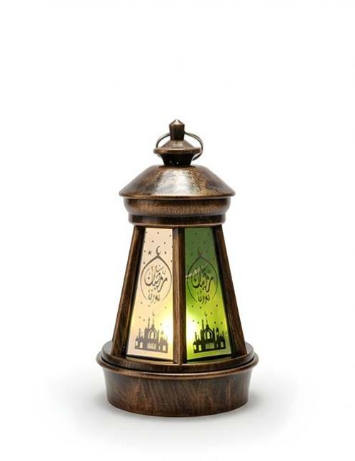 فانوس رمضان تراثي بإضاءة هادئة | فانوس زينة رمضانية بتصميم أنيق