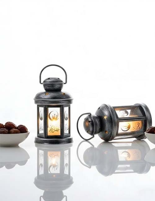 فانوس رمضان مودرن بتصميم إسلامي عتيق وإضاءة LED - تشكيلة ديكور رمضان 2026