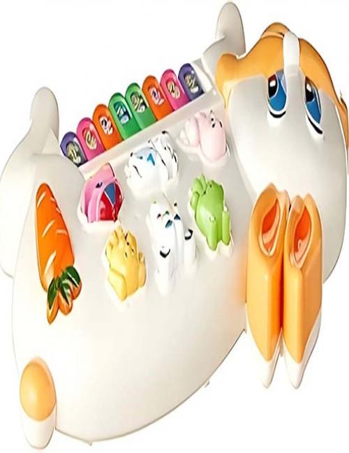 بيانو الأرنب الموسيقي للأطفال - لعبة تعليمية تفاعلية بأصوات الحيوانات والألوان.