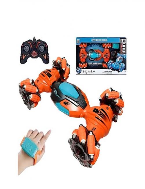 سيارة تحكم عن بعد بساعة اليد والريموت - سيارة بهلوانية ذكية قابلة للتحول ودوران 360 درجة