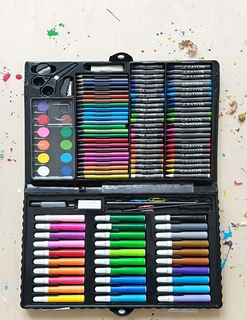 مجموعة أدوات الرسم الفنية للأطفال 150 قطعة - حقيبة تلوين متكاملة للإبداع والابتكار