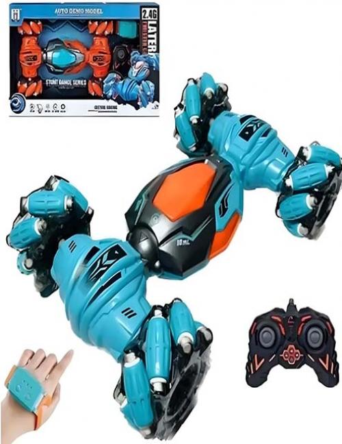 سيارة تحكم عن بعد بساعة اليد والريموت - سيارة بهلوانية ذكية قابلة للتحول ودوران 360 درجة