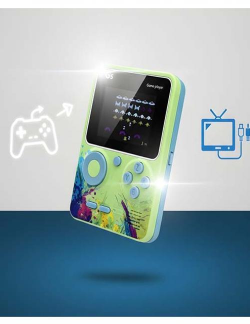 جهاز ألعاب الفيديو G5 الكلاسيكي المحمول – أكثر من 400 لعبة ريترو – قابل للشحن مع توصيل بالتلفزيون
