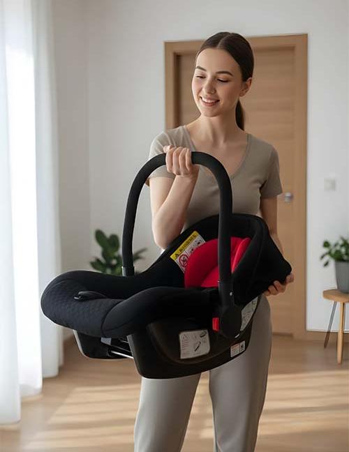 كارسيت يمفرش جراكو للأطفال (Gracco By Gomaa) - كرسي سيارة آمن ومريح لحديثي الولادة مع مظلة واقية