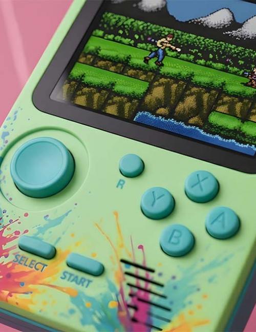 جهاز ألعاب الفيديو G5 الكلاسيكي المحمول – أكثر من 400 لعبة ريترو – قابل للشحن مع توصيل بالتلفزيون