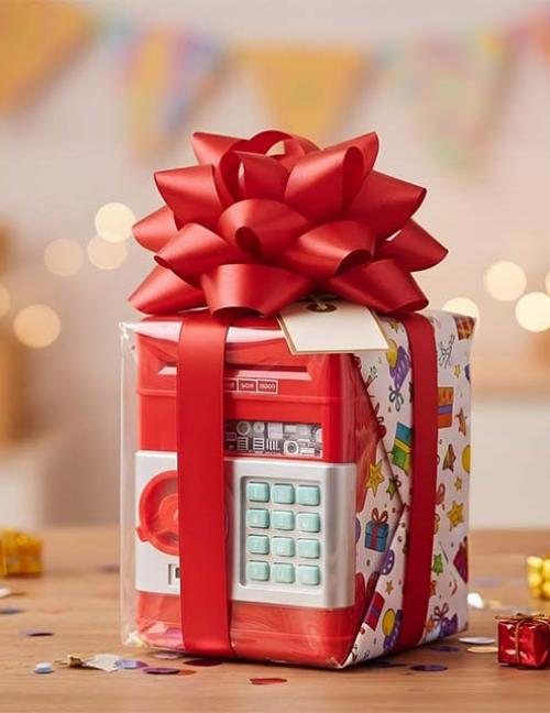 حصّالة خزنة للأطفال بباسورد – حصالة ذكية بسحب الفلوس مثل ATM – تعليم الادخار بطريقة ممتعة وآمنة