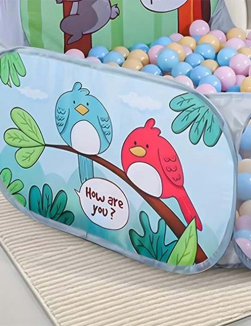 خيمة ألعاب أطفال بباسكيت – بيت كرات مع باسكت تصويب، لعبة حركية تعليمية للأولاد والبنات