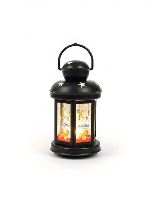 فانوس رمضان LED مضيء – فانوس رمضاني ديكور أنيق بإضاءة دافئة وزخارف إسلامية