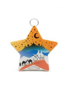 فانوس رمضان ميداليه على شكل نجمة بإضاءة LED – زينة رمضانية مميزة للأطفال