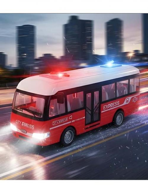 لعبة أتوبيس المدينة للأطفال – باص مدينة واقعي متعدد الألوان – لعبة سيارات تعليمية وتنموية