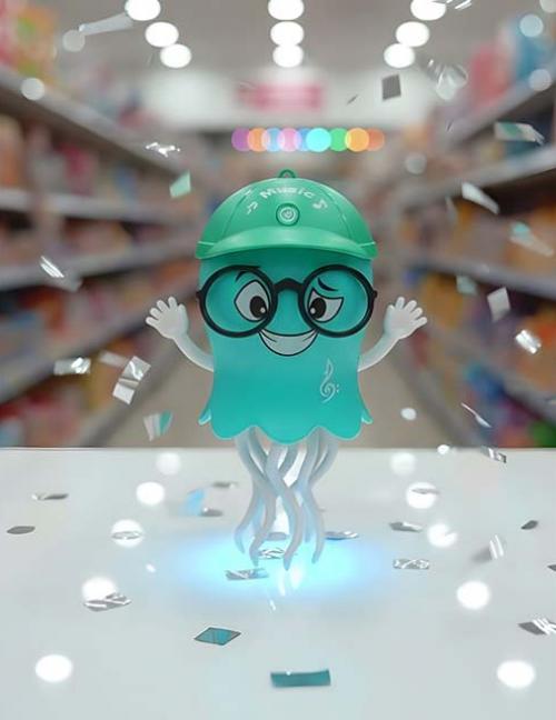 الأخطبوط الموسيقي الراقص – روبوت DJ تفاعلي للأطفال بإضاءة وصوت وحركة