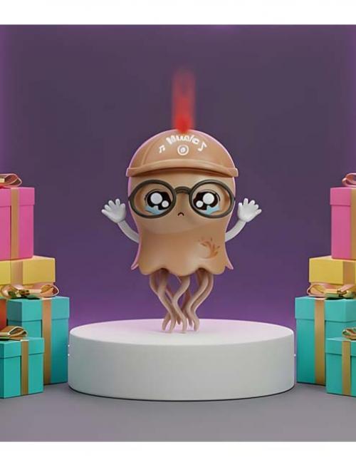 الأخطبوط الموسيقي الراقص – روبوت DJ تفاعلي للأطفال بإضاءة وصوت وحركة