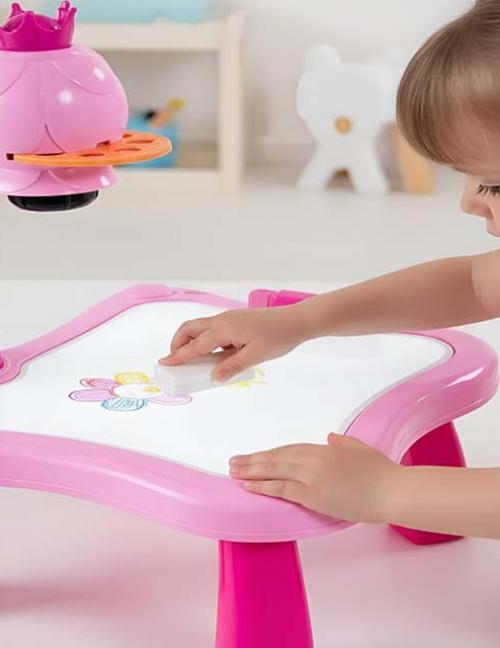 ترابيزة رسم وتعليم للأطفال ببروجكتور ضوئي وموسيقى – لعبة تعليمية تنمي الإبداع والتركيز