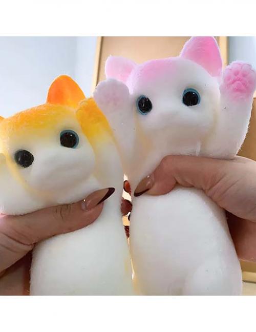 لعبة قطة سكوتش مطاطية قابلة للتمدد – شنطة شفافة كيوت للأطفال