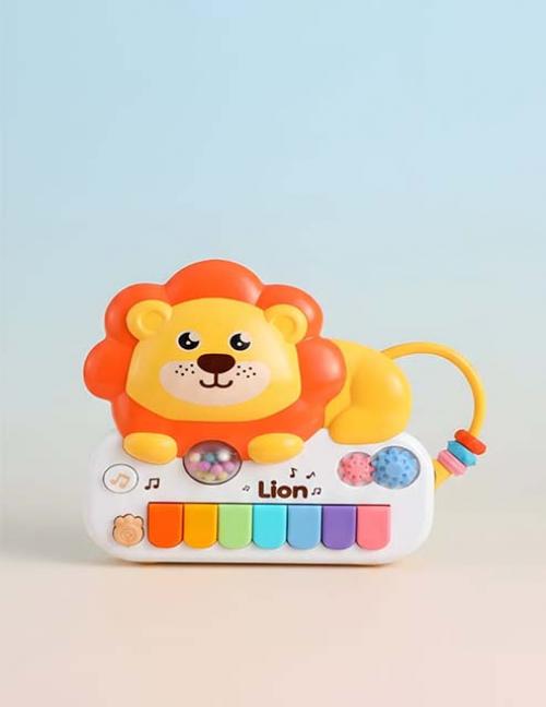لعبة بيانو الأسد الموسيقية للأطفال – بيانو مضيء وألعاب تفاعلية – تنمية الحواس والذكاء
