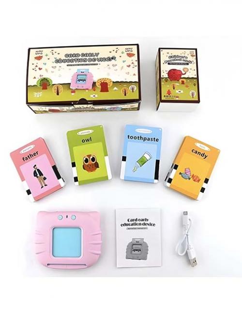 لعبة كروت تعليمية ناطقة للأطفال مع جهاز ذكي – تعليم الكلمات والأصوات – تنمية اللغة والتركيز