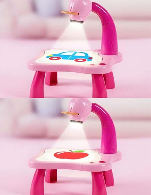 ترابيزة رسم وتعليم للأطفال ببروجكتور ضوئي وموسيقى – لعبة تعليمية تنمي الإبداع والتركيز