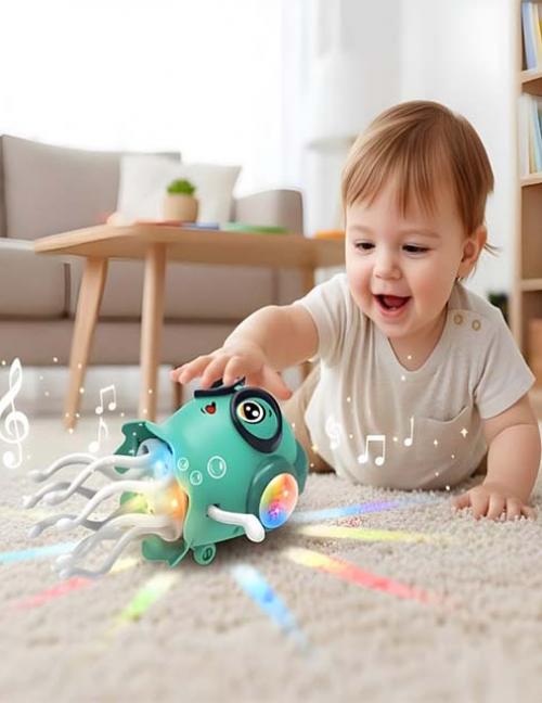 لعبة الأخطبوط الموسيقية المتحركة للأطفال – إضاءة وأصوات – تتحرك وتتجنب العوائق