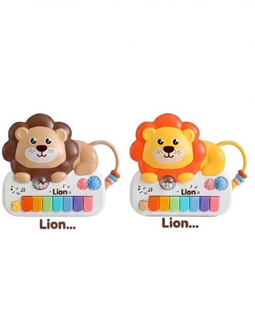 لعبة بيانو الأسد الموسيقية للأطفال – بيانو مضيء وألعاب تفاعلية – تنمية الحواس والذكاء