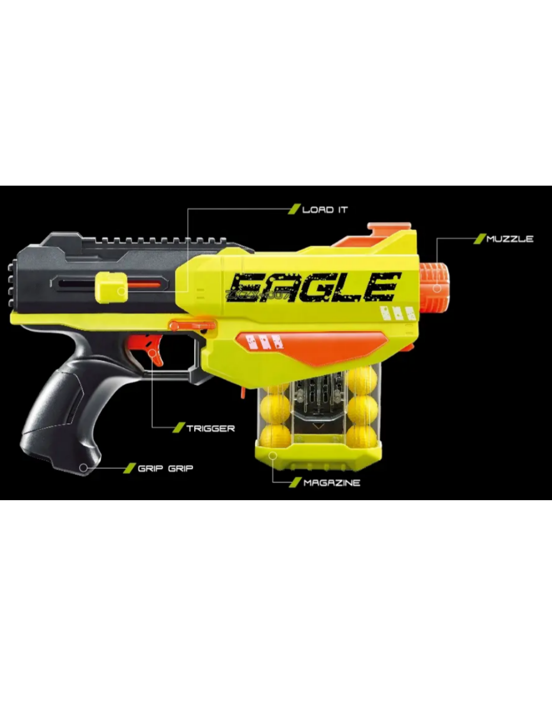 مسدس كرات فوم "EAGLE" – متعة الأكشن والتحدي للأطفال