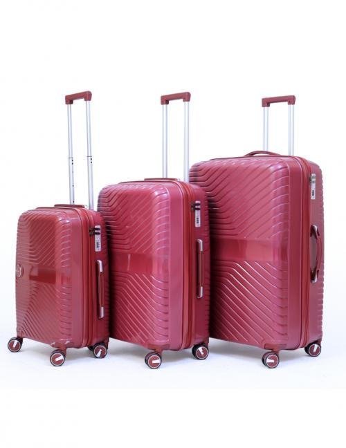 طقم شنط سفر سيليكون ضد الكسر ماركة ميلانو مصنوع من مادة (Polycarbonate) مكون من ثلاث مقاسات 22 26 30