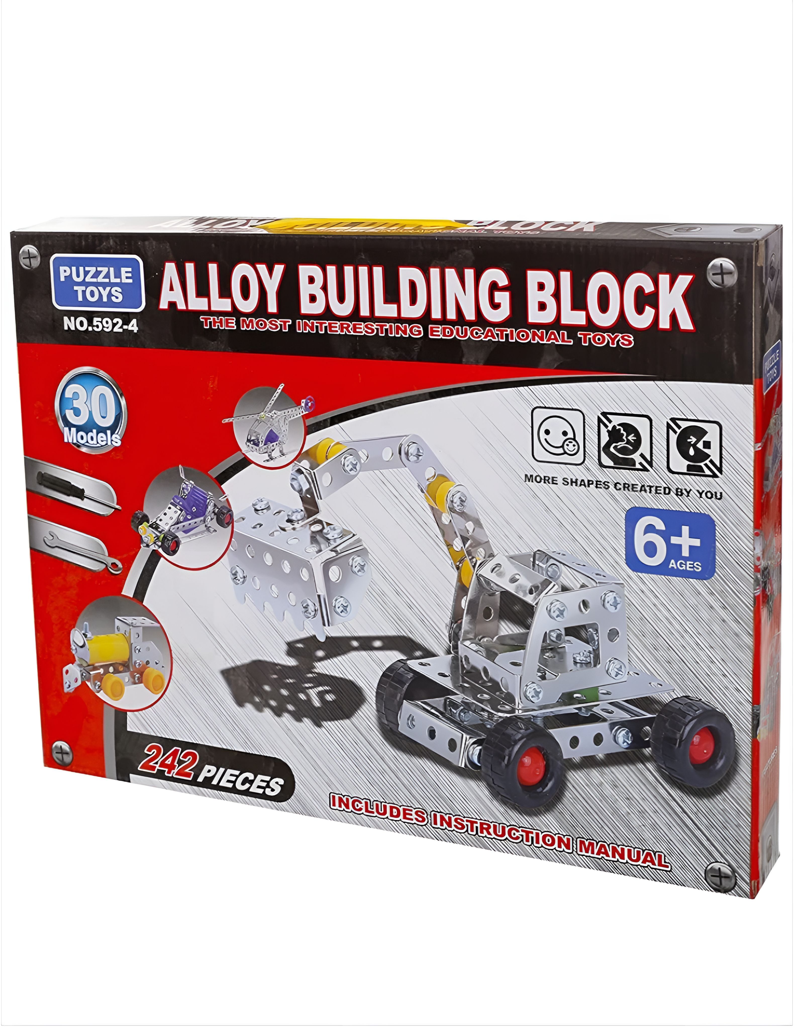 لعبة تركيب معدنية للأطفال – 242 قطعة من PUZZLE TOYS