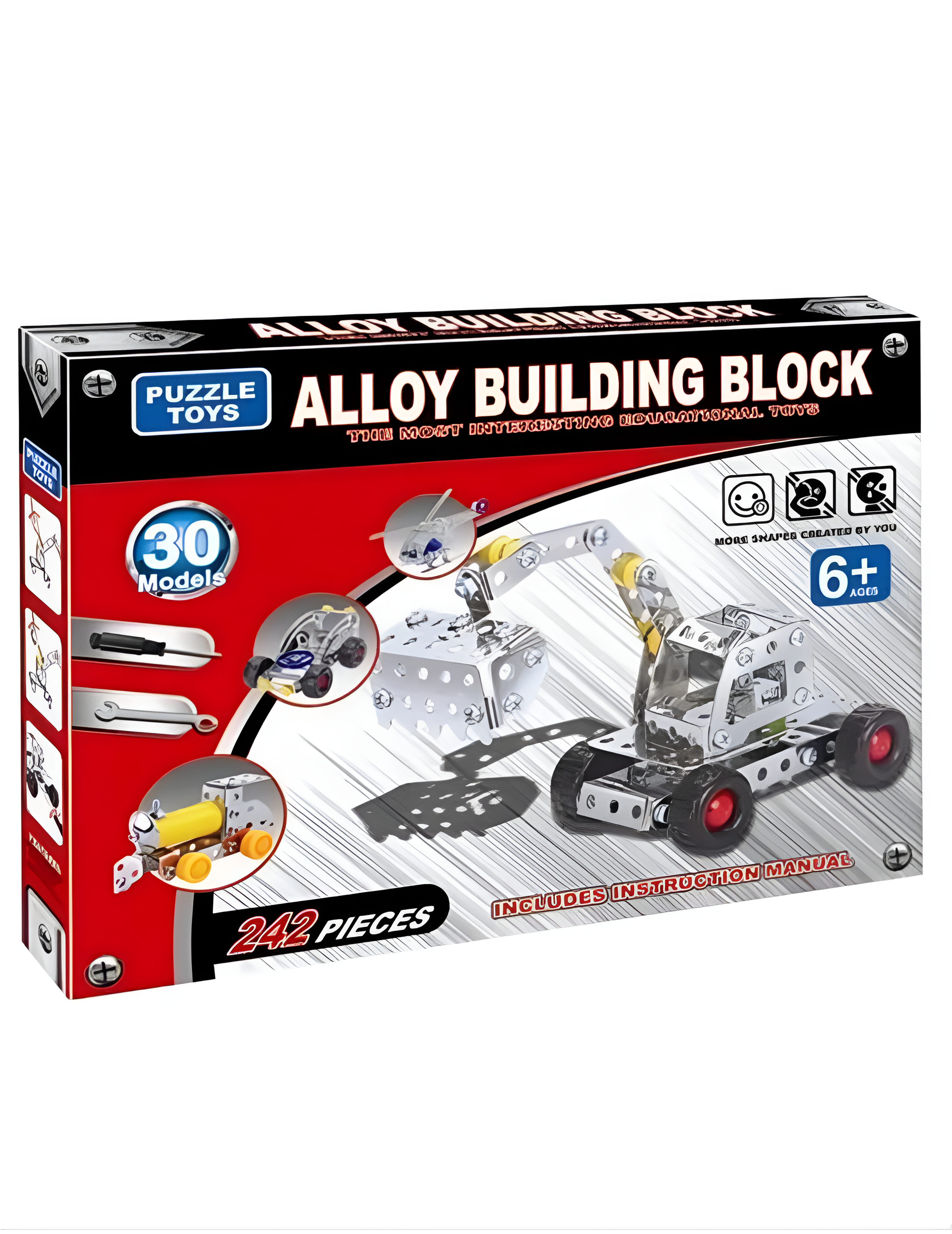 لعبة تركيب معدنية للأطفال – 242 قطعة من PUZZLE TOYS