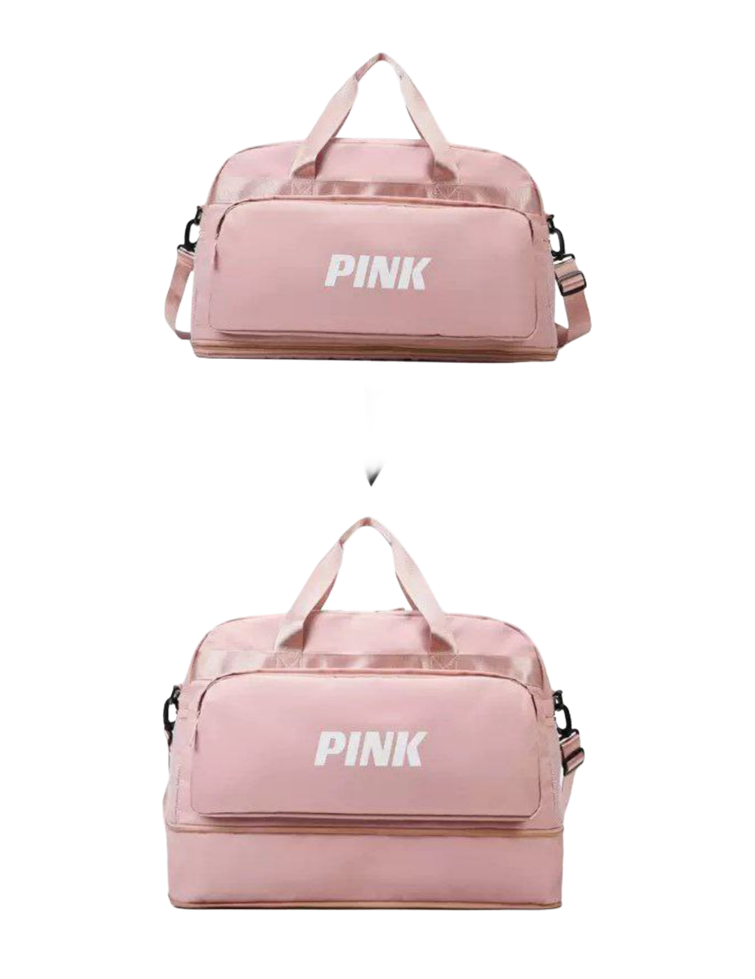 الشنطة هاندباج ماركة “pink” ،خامة وتربروف ويد علوية مزدوجة وحزام